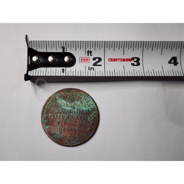 The Chicken Ranch in Texas Brothel Token 