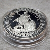 Image 4 : Colorized 1997 Hong Kong Returns to China Silver Toned Commemorative Trade Dollar