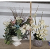 Image 1 : Two Excellent Condition Faux Planters Over 33'' Tall!