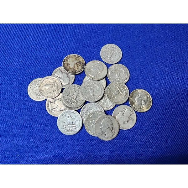 Lot of Assorted Years Silver Quarters FV: $5.00