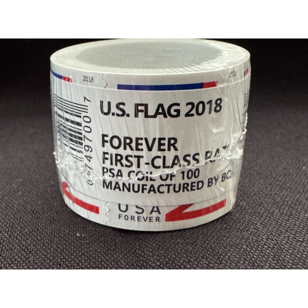 100 United States Forever Postage Stamps - Sealed Brand New - Brand New Roll - Face Value $78.00