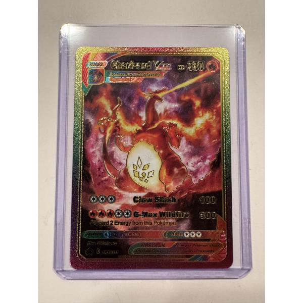 RARE POKEMON IRIDESCENT Charizard VMax Trading Card - Limited Edition - Mint Condition - High Grade 