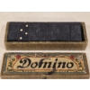 Image 3 : Vintage Halsam Airplane Design 28 Pc Dominoes in Wood Box