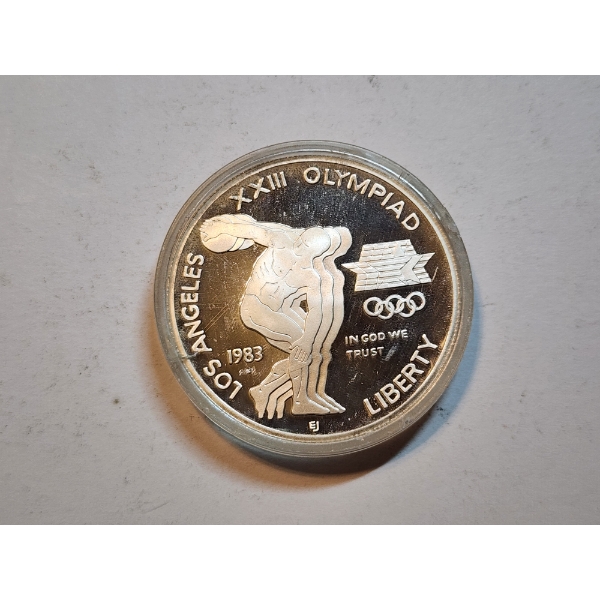 1983 Summer Olympics Commemorative Los Angeles XXII Olympiad Silver Dollar 90% Silver 