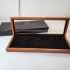 Image 1 : Nice Wooden Glass-Top Coin Slab Storage Case - Holds 4 Standard Slabs