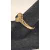 Image 2 : 14K Yellow Gold Women's Ring With Blue Sapphire & Diamonds - Size 7 - Weight: 2.2g