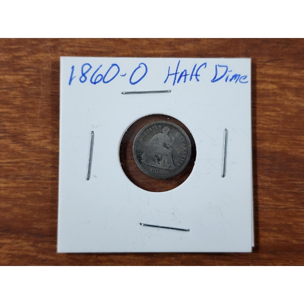 1860-O United States 90% Silver Seated Liberty Half Dime ~ NICE COIN FOR ANY COLLECTOR!