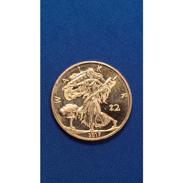 Zombucks 1 ADVP oz .999 Fine Copper Round - 2017 Walker