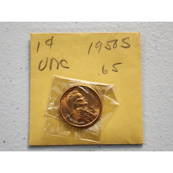 Uncirculated 1950-S Lincoln Wheat Cent
