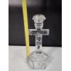 Image 4 : Vintage Glass Crucifix Candlestick Holder