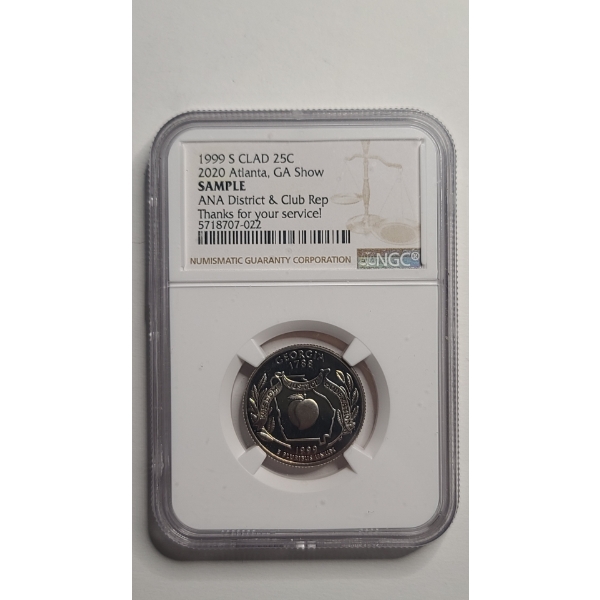 RARE NGC 1999-S Clad Georgia State Quarter Given To (ANA) District & Club Representatives