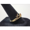 Image 3 : Two 10K Gold Rings With Deep Red and Blue Stones - Both Size 9 - TW: 2.0g
