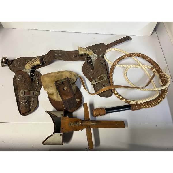 Cap Gun & Holster - Whip - Hat - Wooden Cross