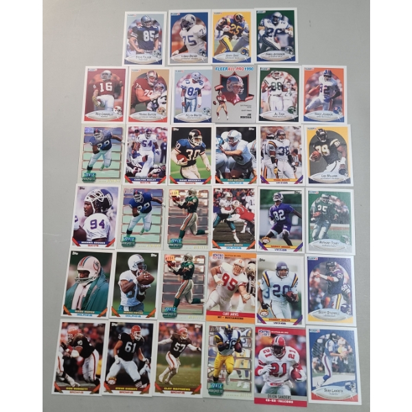Assorted 1990's Topps/Fleer & Pro Set Football Cards 
