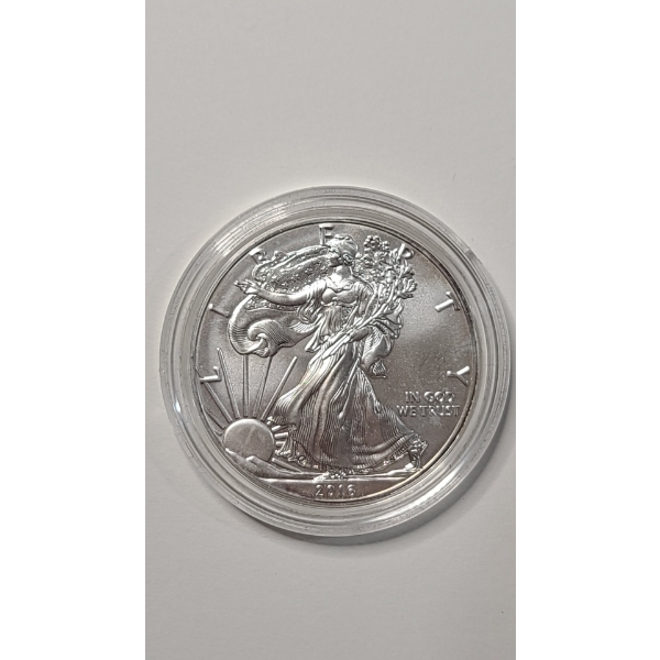 United States 2016-W 1 Oz .999 Fine Silver American Eagle In Coin Capsule