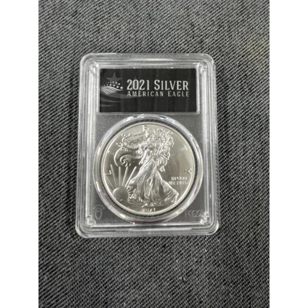2021 United States American Silver Eagle .999 Fine Silver Troy Ounce Coin - first Strike