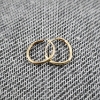 Image 2 : 10K Yellow Gold Endless Sleeper Hoop Earrings Weighing 0.3 Grams