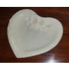 Image 2 : 2pc Porcelain Rose Floral Relief Candy Dish Set - Exc Condition