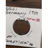 Image 5 : Nazi Germany WWII Coins & Stamps - 1939 Nazi Swastika 2 PF Coin WWII Germany - German Stamps (3) 