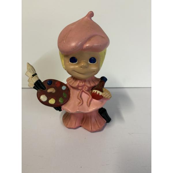 Painter Ceramic Figure Girl