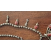 Image 4 : Shimmering 24" Southwestern Navajo Squash Blossum Necklace w Red Magnesite Stones & Large Naja