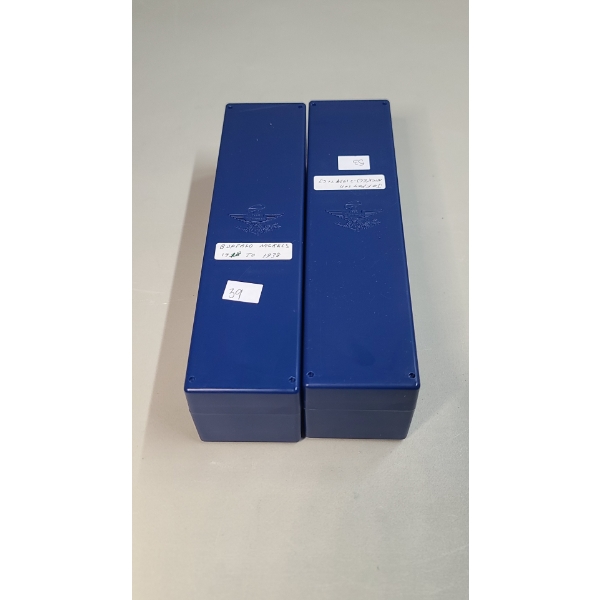 (2) Whitman 2x2x9 Plastic Coin Storage Boxes  - Holds Coin Flips