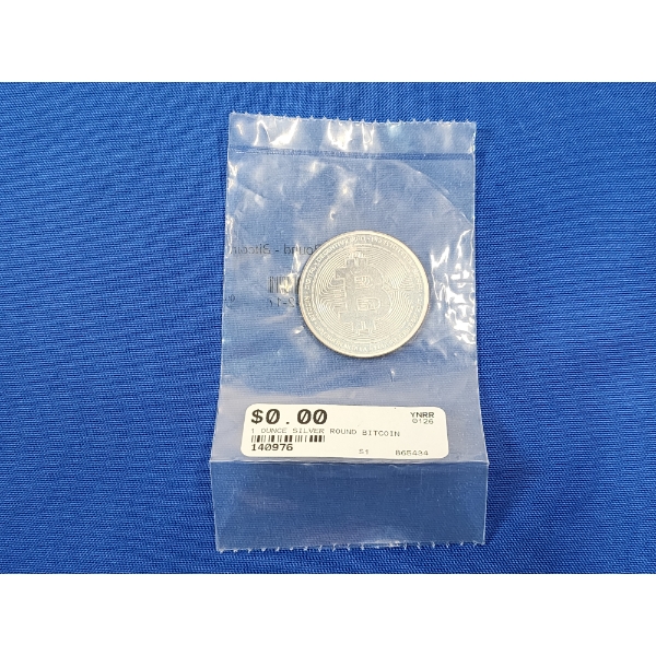 Bitcoin 1 Troy oz .999 Fine Silver Round in Sealed Package