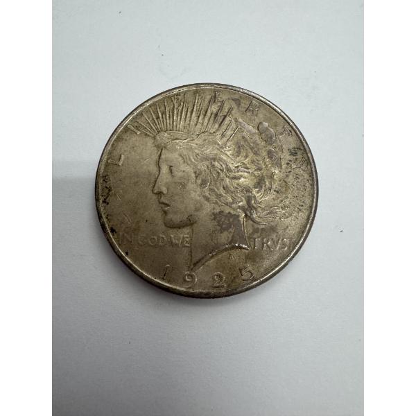 1925 United States 90% Silver Peace Dollar- Beautiful Condition 