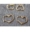 Image 3 : Lovely Heart Shaped 10K Yellow Gold Earring Sets ~ 2.2 Grams Total 