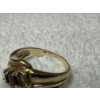 Image 8 : Stunning 14k Gold Ring with Three Stones, Total Weight 4.8g