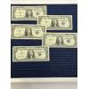 Image 1 : One Dollar Silver Certificates Blue Seal - 1957 (2) - 1957 A (3) - Total of 5 