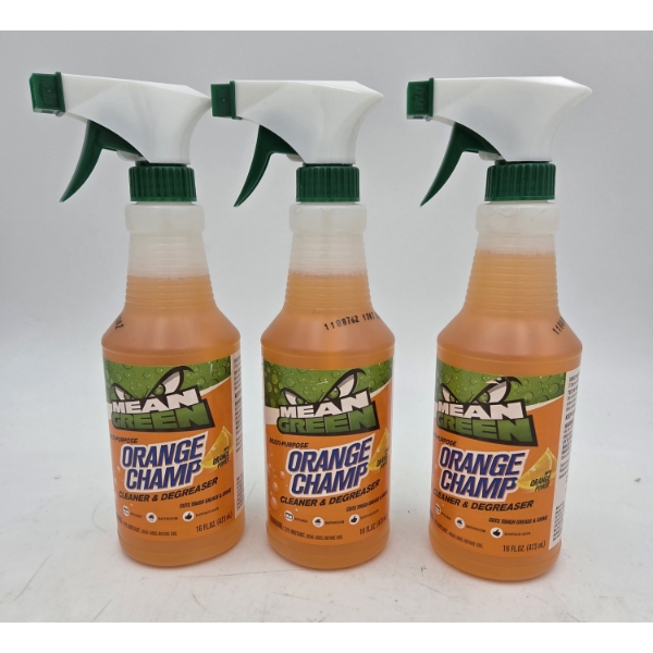 Three New 16oz Mean Green Orange Cleaner/Degreaser