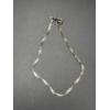 Image 1 : Sterling Silver Twisty Chain Necklace - 8.5 inches - 1.5 Grams