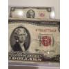 Image 2 : 2 - 1953 United States Jefferson Red Seal $2.00 Bills In Protective Holder