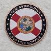 Image 2 : Coin Of Naples State Of Florida Flag Colorized .999 Fine Copper Round - 1 oz AVDP