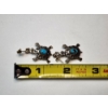 Image 3 : Sterling Silver Turquoise Turtle Earrings TW: 7.0g