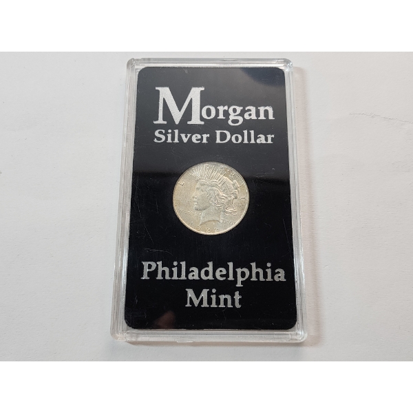 1922 90% Silver Peace Dollar in Display