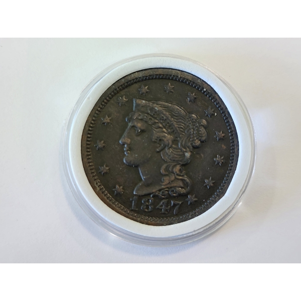 1847 United States Braided Hair Large Cent