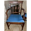 Image 3 : Vintage Blue Chairs - Set of 6 - 1 With Arms