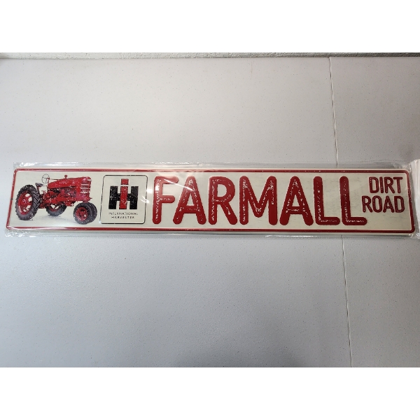 Farmall Dirt Road International Harvester Metal Sign 36x6in 