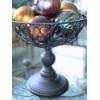 Image 3 : PICKUP IN NORTHFIELD - Centerpiece Metal Decor Compote As shown With 7 Iridescent Orbs - See Pics