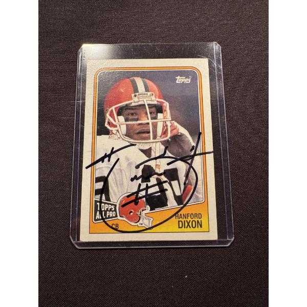 Rare 1988 Topps Hanford Dixon Autographed Football Card - Mint Condition