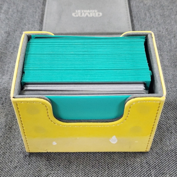 Yellow Ultimate Guard Deck Box With Magic the Gathering Trading Card Deck