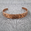 Image 1 : Very Nice Vintage 999 Copper Southwestern Style Bracelet Ft. Thunderbird & Arrow Motif Engravings ~ 
