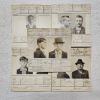 Image 1 : INTERESTING!!! Collection of 5 Antique MUGSHOT Bertillon Criminal Booking Sheets