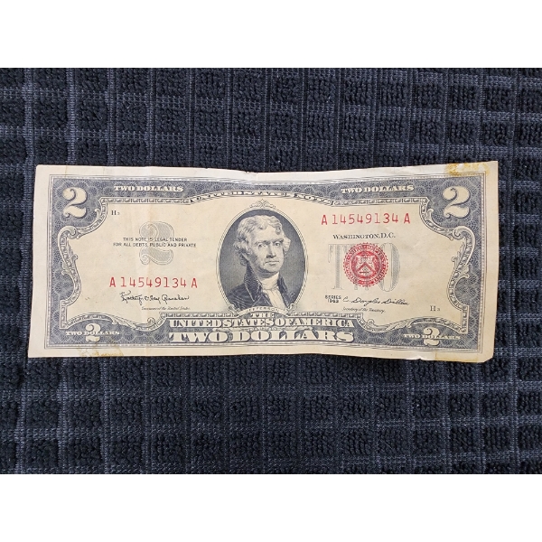1963 Red Seal $2 United States Note