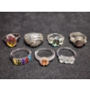 Image 8 : Seven Gorgeous Sterling Silver Rings Ft. Assorted Stones - Weighing Total of 23.4 Grams