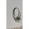 Image 4 : 14K White Gold Pearl Ring (Size 6) & Pearl Necklace With 14K White Gold Clasp - Ring Weight: 3.0g