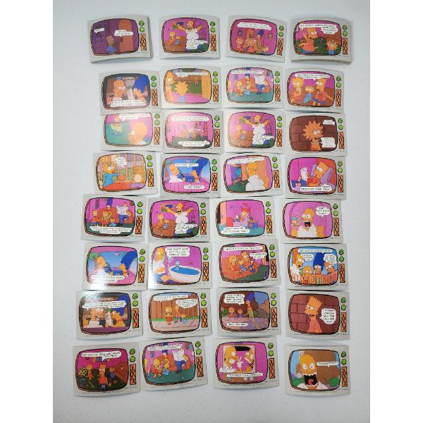 Lot of ~50 Assorted 1990 Topps Vintage The Simpsons Trading Cards