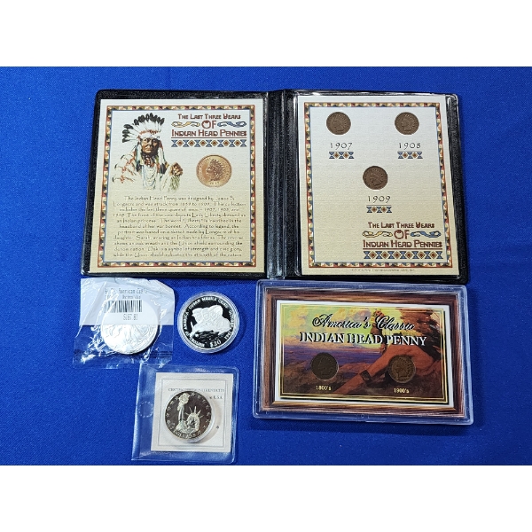 Various Coins: Including Uncirculated Silver Eagle & Liberia Coins - See Description!!